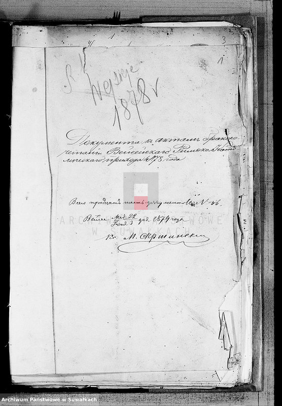 image.from.unit.number "Dokmenty v Aktam brakosočetanij Vejsejskogo Rimsko-Katoličeskogo pichoda 1878 goda"