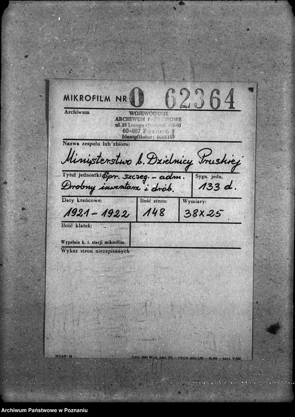 Obraz 2 z jednostki "Sprawy szczegółowo-administracyjne Drobny inwentarz i drób"