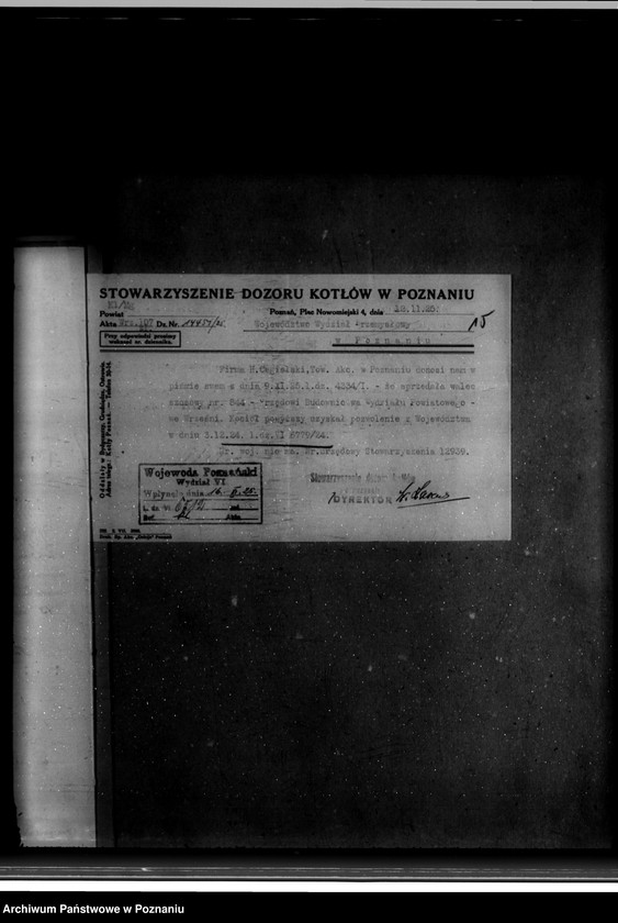 Obraz 20 z jednostki "Urząd Budownictwa Wydziału Powiatowego we Wrześni nr woj. kotła 5595"