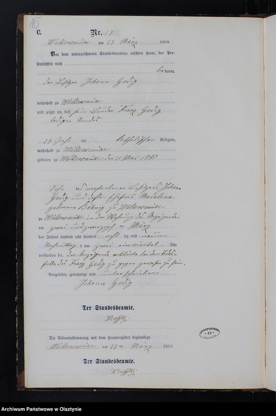 image.from.unit.number "Sterbe-Neben-Register Nr 1 - 43"
