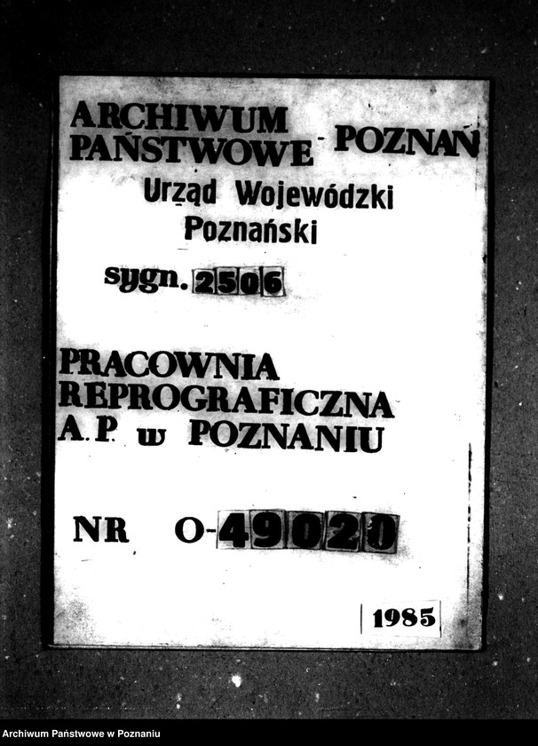 Obraz 1 z jednostki "Majątek Osieczna powiatu leszczyńskiego wyłączenie z art. 4/5 ustawy o reformie rolnej Henryk Heydebrand"