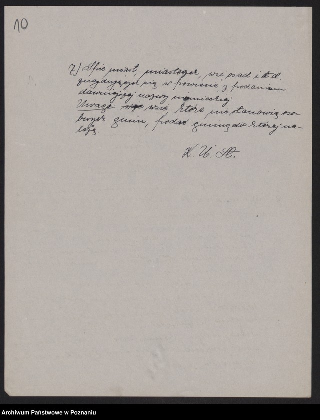 Obraz 9 z jednostki "[Obsada personalna Starostwa Powiatowego w Wolsztynie, skład członków Wydziału Powiatowego, Kierowników i innych urzędów i instytucji działających na terenie powiatu]"