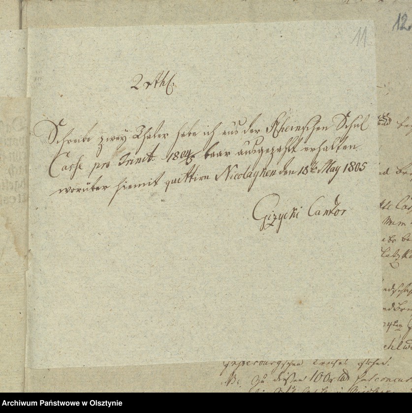 image.from.unit.number "Schul-Casen Rechnung des Rheinschen Kirchspiels"