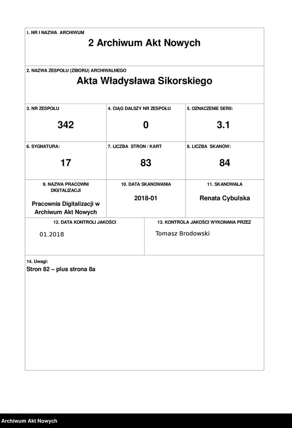 image.from.unit.number "Działalność polityczna Władysława Sikorskiego jako premiera i ministra spraw wewnętrznych. Sytuacja polityczna w Polsce. Polityka zagraniczna i wewnętrzna oraz finansowa rządu. Przemówienia, memoriały, odezwy, sprawozdania, korespondencja."