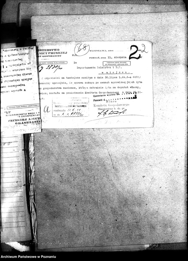 Obraz 6 z jednostki "Sprawy ogólno-administracyjne Zboże siewne"