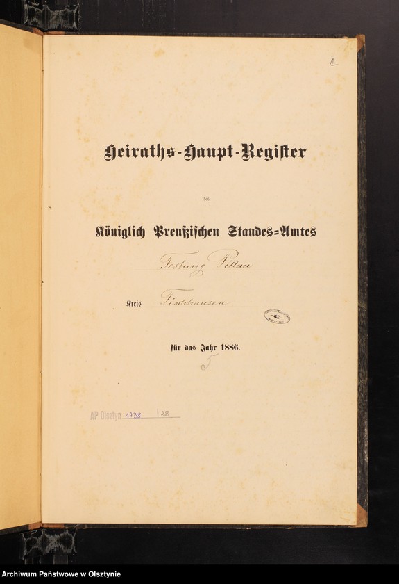 image.from.unit.number "Heiraths-Haupt-Register Nr 1"