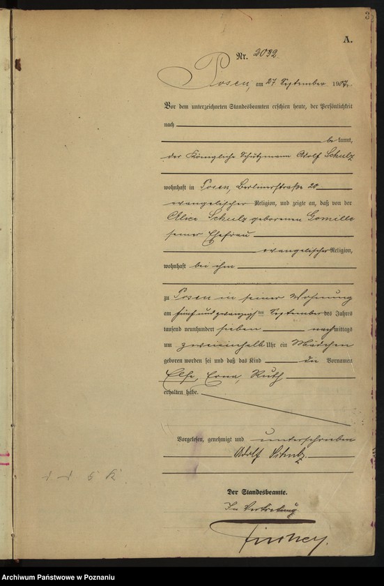 Obraz 5 z jednostki "Księga miejscowa urodzeń tom V [Rejestr główny urodzeń]"