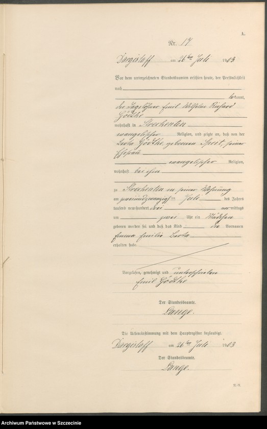Obraz 20 z jednostki "Geburts-Register (Neben-Register)"