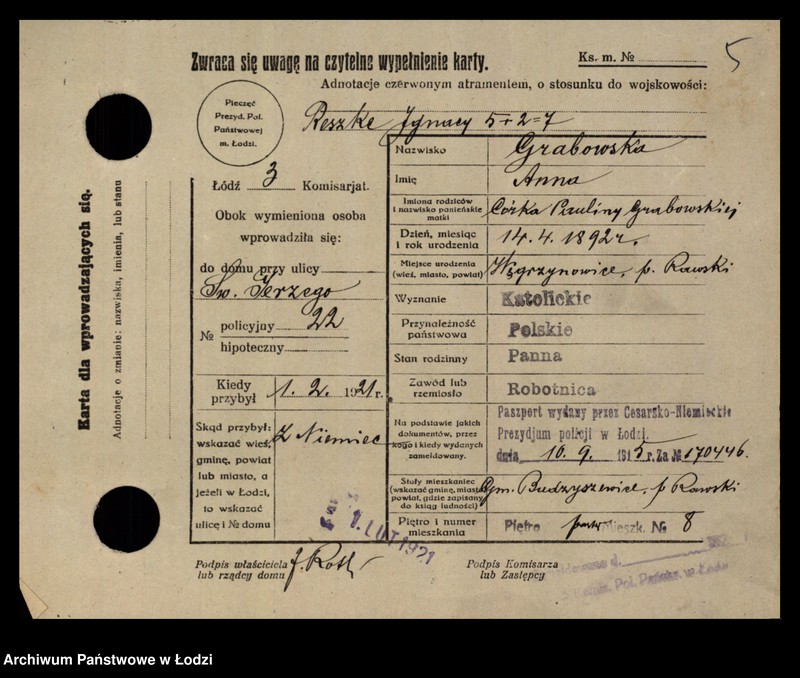 image.from.unit.number "[Spis ludności Łodzi] Grabowska - Graczuchin"