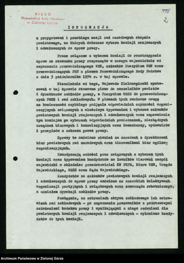 Obraz z jednostki "Informacja dotycząca wyboru Komisji rozjemczych i odwoławczych do spraw pracy"