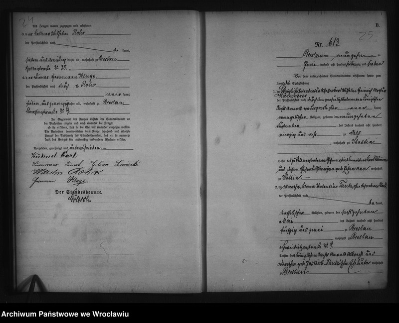 image.from.unit.number "Heiraths-Haupt-Register Breslau I 1877 Band 3"