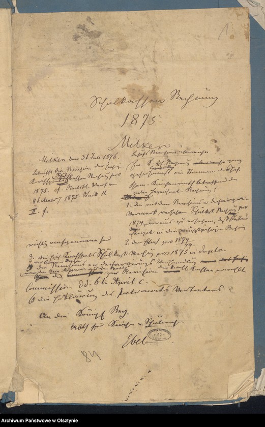 image.from.unit.number "Beläge zur Kirchspiels Schulkassen Rechnung"