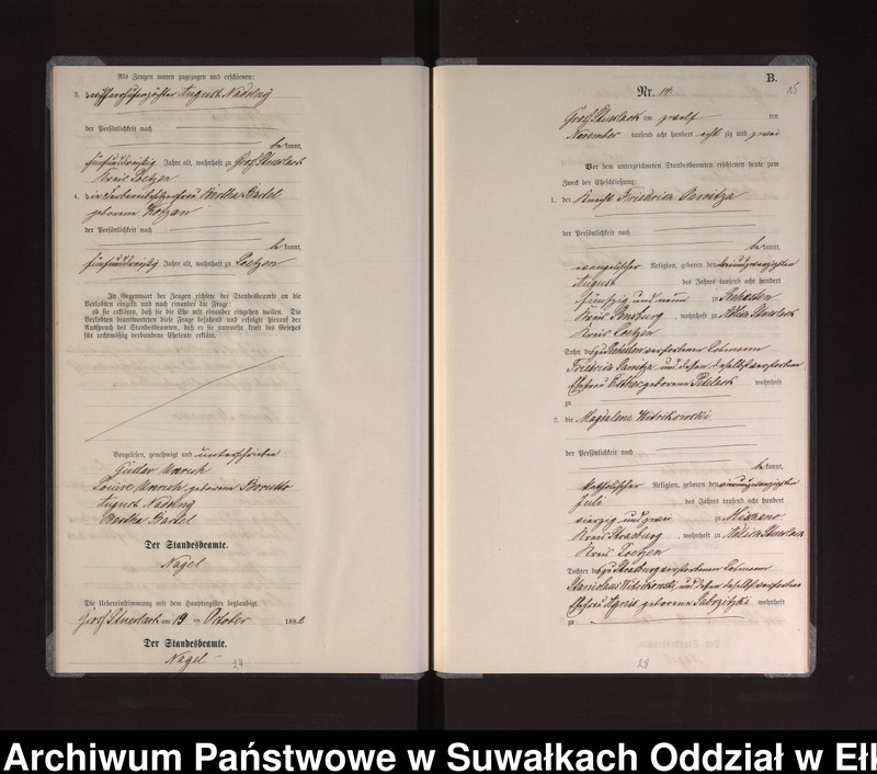 image.from.unit.number "Heiraths-Neben-Register des Preussischen Standes-Amtes Gross Stüerlack Kreis Loetzen"