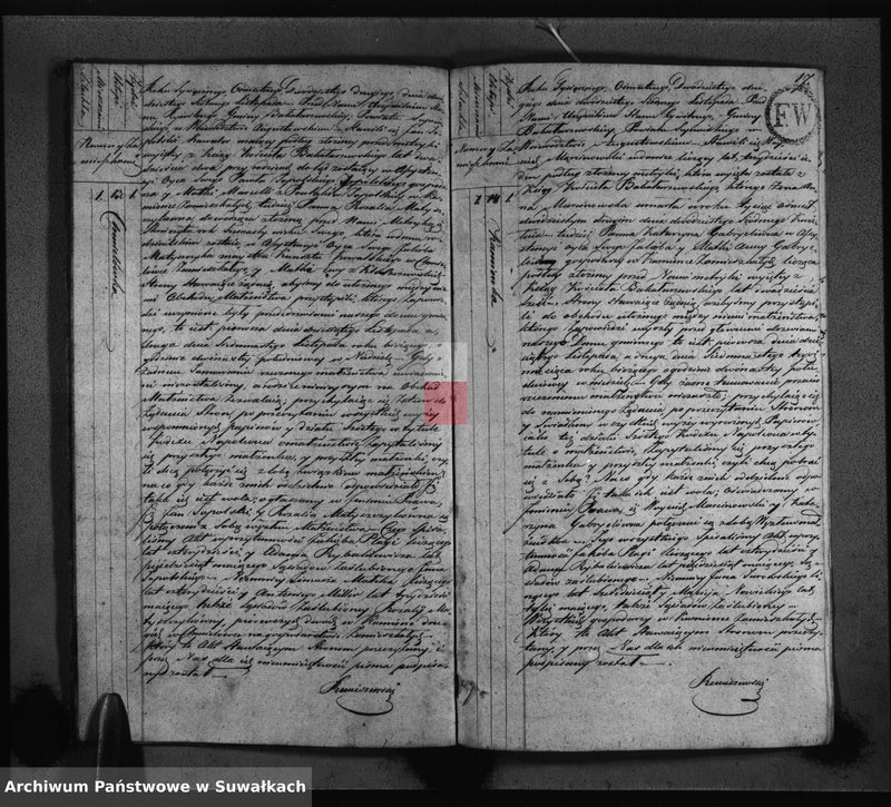 image.from.unit.number "Akta Zaślubionych Gminy Bakałarzewskiey pro 1822-gi"