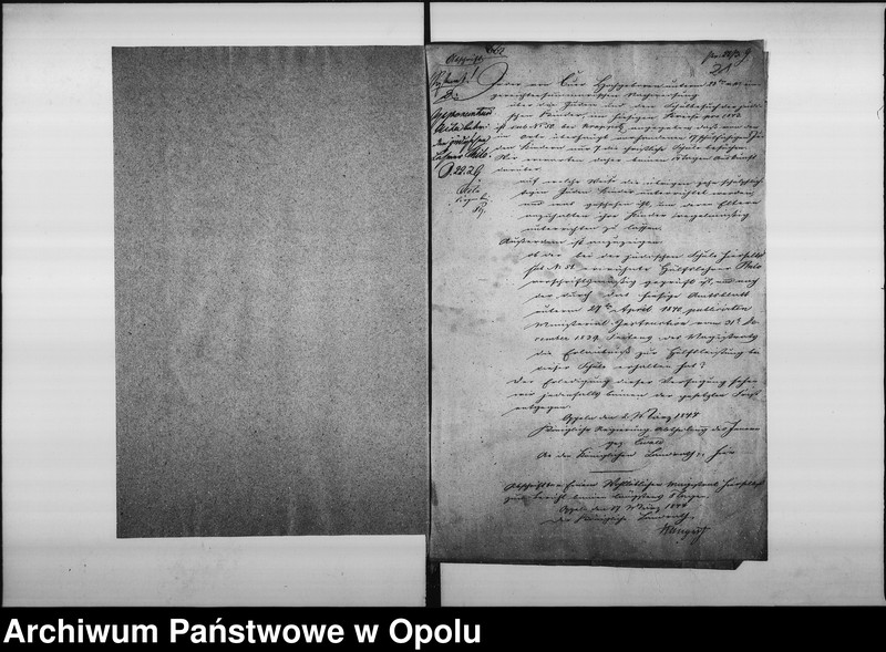 Obraz 20 z jednostki "Acta des Magistrats zu Oppeln betreffend die Einreichung der Nachweisung von dem Schulbesuch der jüdischen Kinder an das Königl[iche] Landraths=Amt. pro 1829"