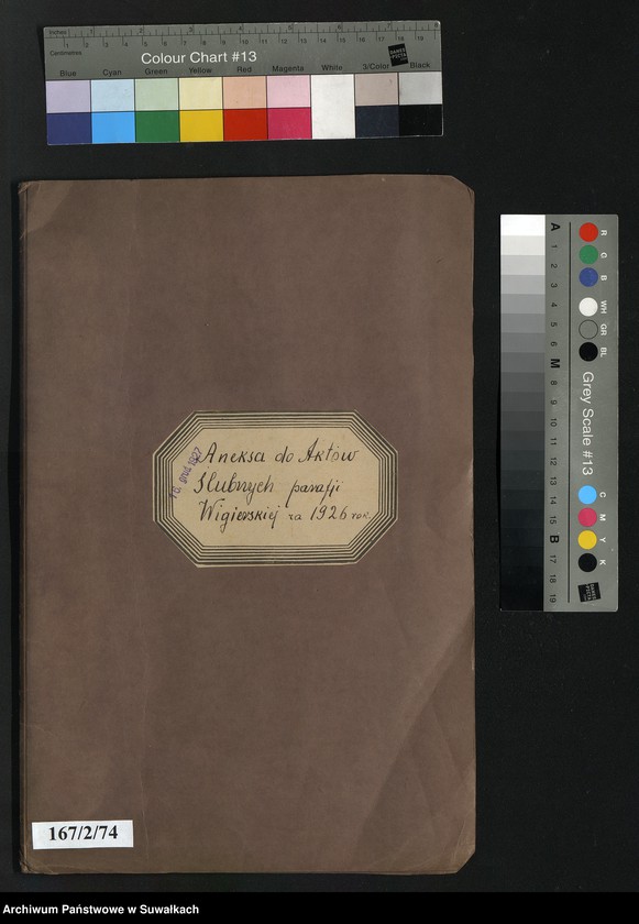 image.from.unit.number "Aneksa do Aktów Ślubnych parafji Wigierskiej za 1926 rok"
