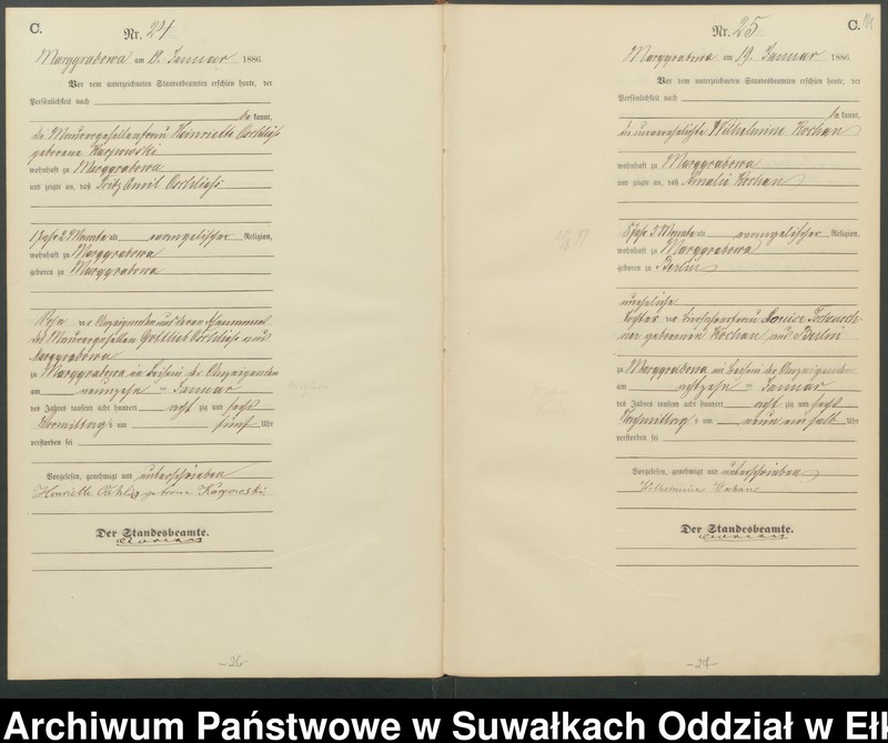 image.from.unit.number "Sterbe-Haupt-Register des Königlichen Preussischen Standes-Amtes Stadtgemeinde Marggrabowa Kreis Oletzko"