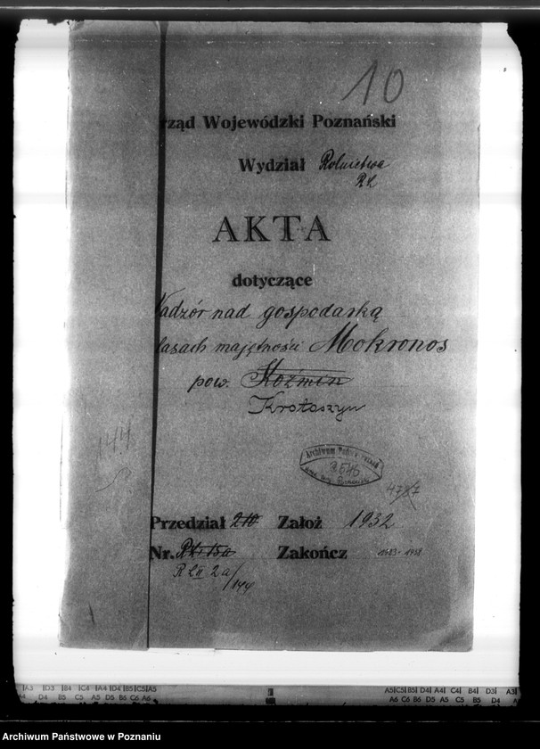 Obraz 4 z jednostki "Nadzór nad gospodarką leśną majętności Mokronos powiat krotoszyński"