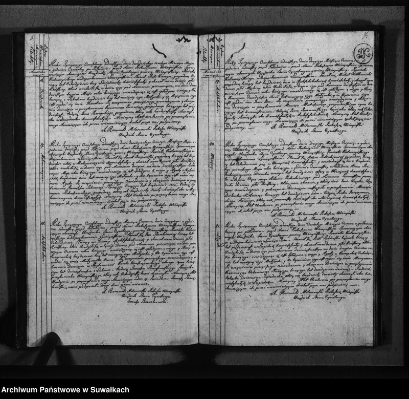 image.from.unit.number "Księga do zapisywania aktów cywilnych urodzenia gminy wiżajńskiey, departamentu łomżyńskiego, powiatu kalwaryjskiego"