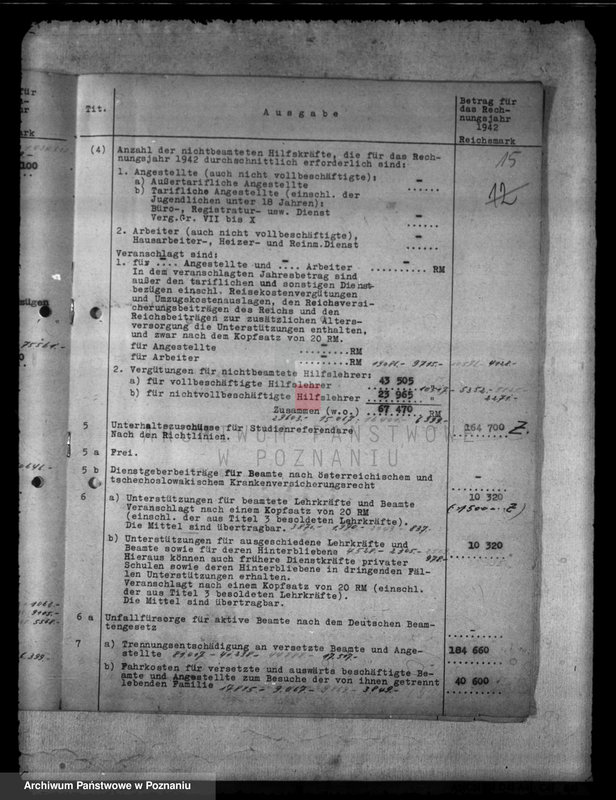 Obraz 19 z jednostki "Haushalt des höheren Schulen. Erziehungsbeihilfen. Begabtenförderung"