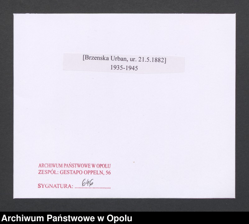 Obraz 2 z jednostki "[Brzenska Urban, ur. 21.5.1882]"