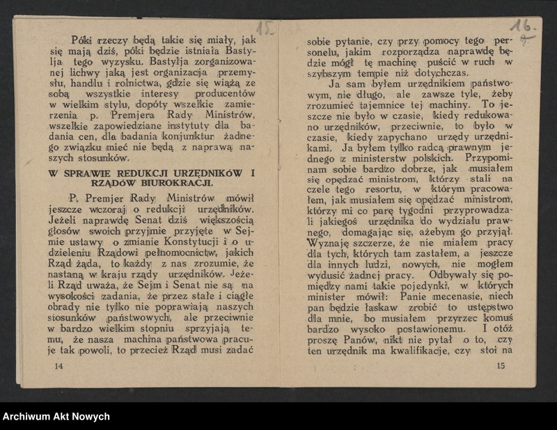 image.from.unit.number "Pozner Stanisław (Senator); Załączniki: S. Pozner - "W obronie demokracji". Przemówienie w Senacie w dn. 31 VII 1926 r.; L.1"