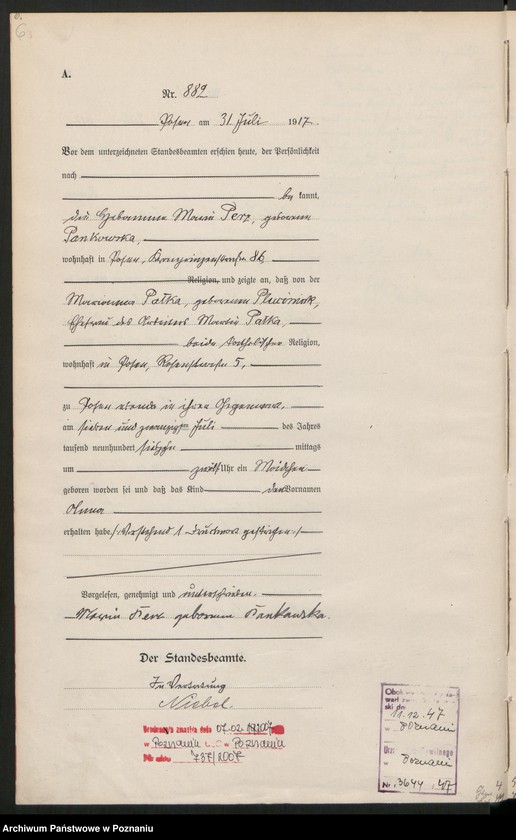 Obraz 8 z jednostki "Księga miejscowa urodzeń tom III [Rejestr główny urodzeń]"