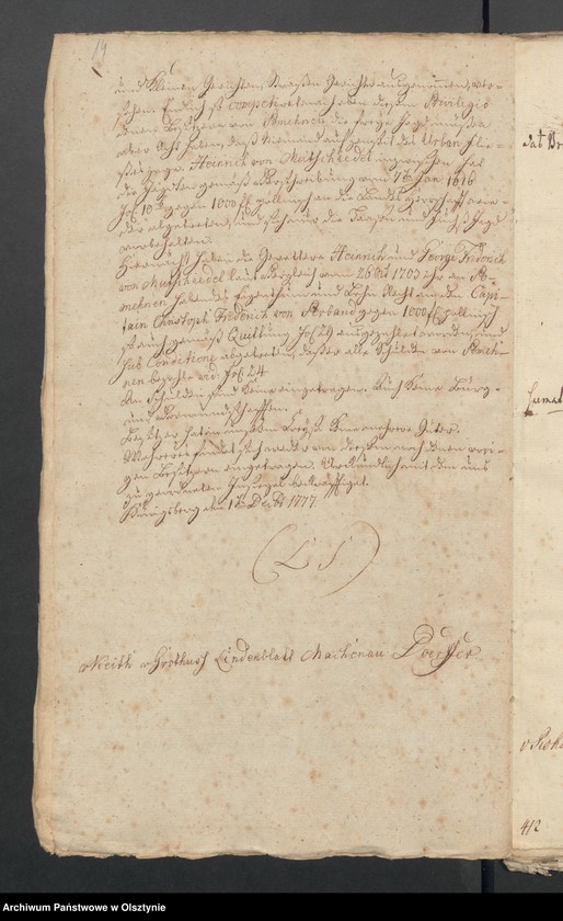 image.from.unit.number "Wegen der Anlehne aus der Powundenschen Lindenausche Legaten Caße"