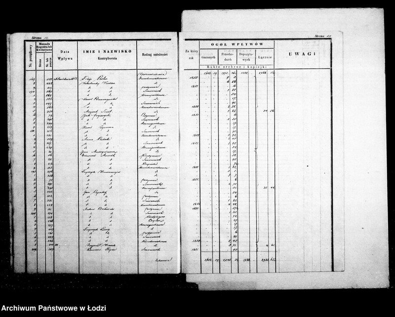 Obraz 11 z jednostki "Dziennik przychodu i wydatku kasy ekonomicznej m. Łodzi na r. 1851"