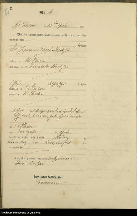 image.from.unit.number "Sterbe-Haupt-Register Nr 1 - 50"