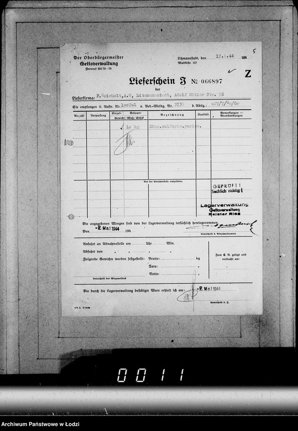 Obraz 9 z jednostki "Aufträge, Lieferscheinen und Rechnungen 100701-100791"