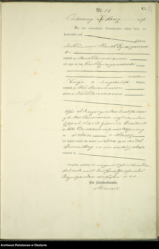 image.from.unit.number "Sterbe-Haupt-Register Nr 1 - 77"