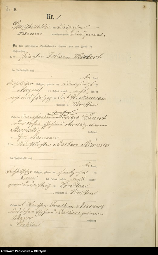 image.from.unit.number "Heiraths-Haupt-Register Nr 1 - 8"