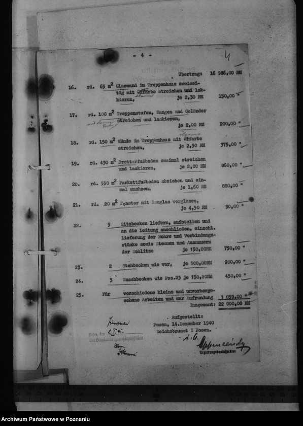 Obraz 8 z jednostki "Oberlandesgericht in Posen, Gerichtsplatz 10a. - sprawy budowlane"
