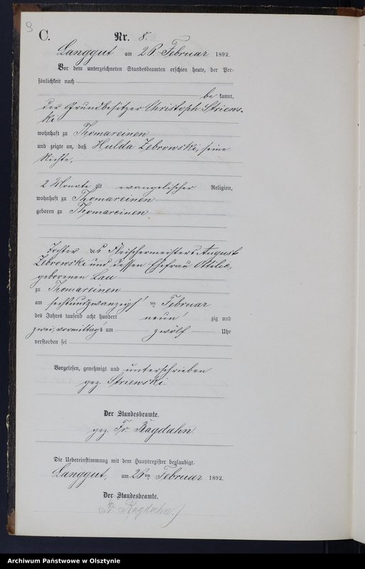 image.from.unit.number "Sterbe-Neben-Register Nr 1 - 38"