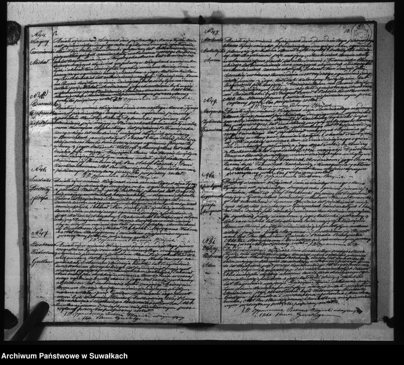 Obraz 9 z jednostki "Duplikat urodzonych, zaślubionych i umarłych parafii wiżajńskiej z roku 1852"
