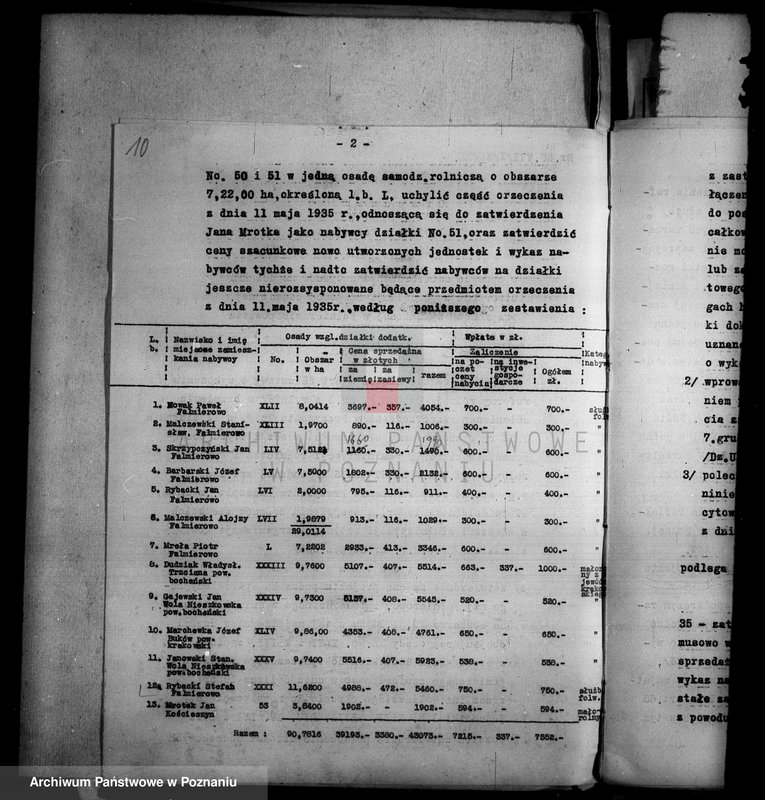 Obraz 15 z jednostki "Operat szacunkowy i tymczasowy rejestr pomiarowy majątku Falmierowo powiatu wyrzyskiego"