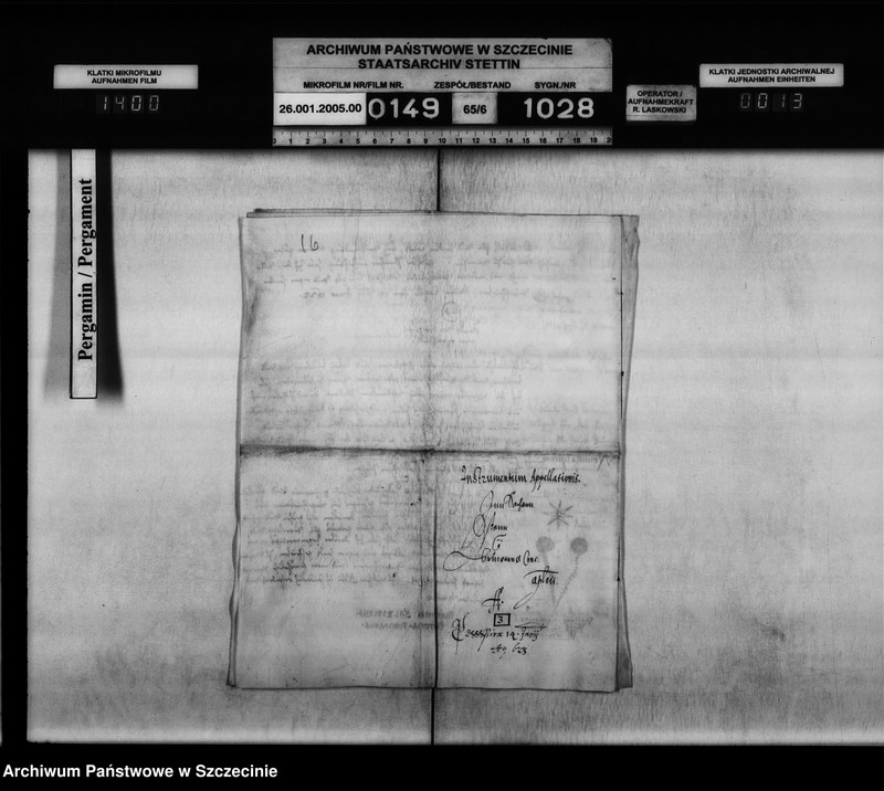 image.from.unit.number "Arnd von d. osten zu Kapelle / Jakob Brauer, Pastor in Trient: Nachlass- Streitigkeiten."