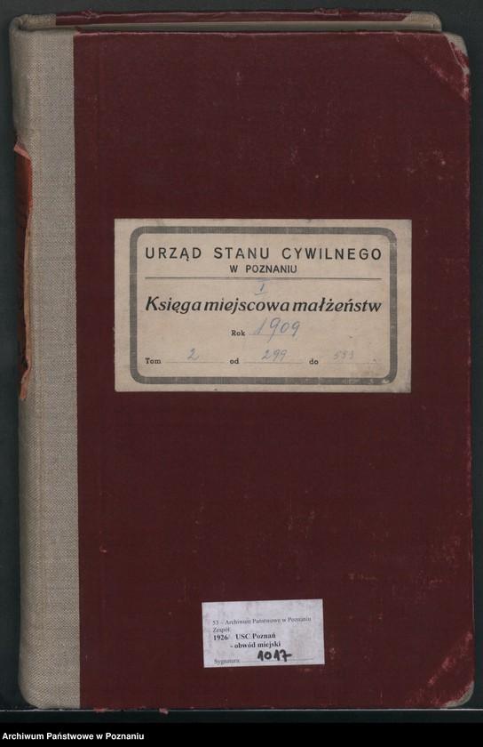 Obraz 2 z jednostki "Księga miejscowa małżeństw tom II [Rejestr główny małżeństw]"