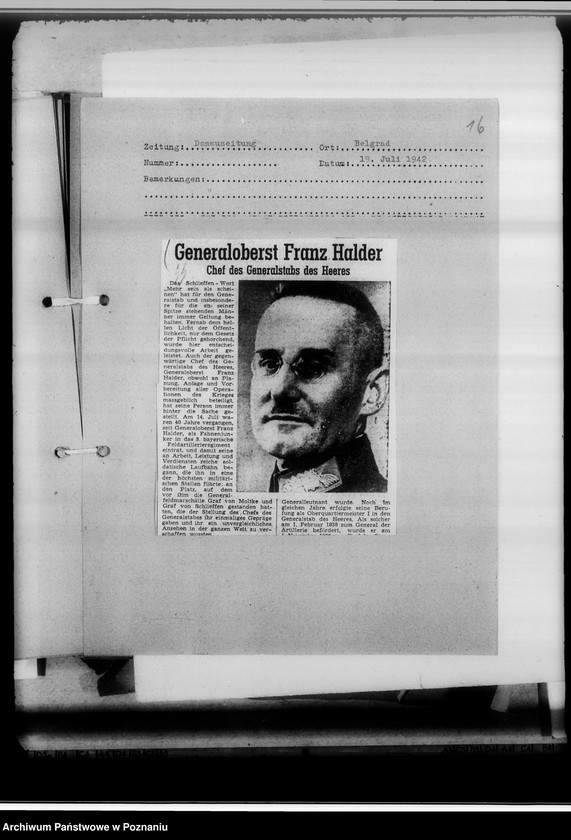 Obraz 19 z jednostki "[Wycinki z prasy przedstawiające biografie wybitnych osobistości ze świata politycznego i wojskowego z krajów europejskich i pozaeuropejskich]"