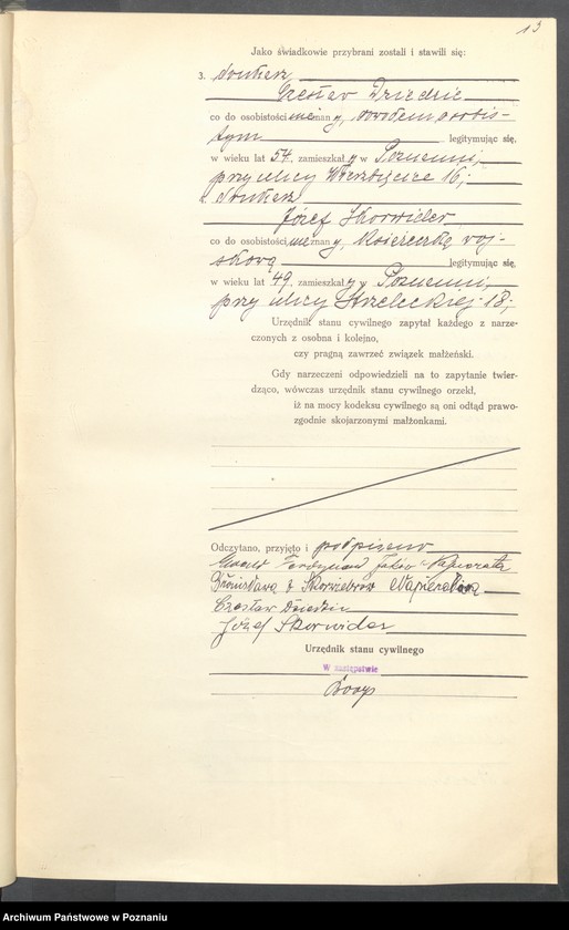 Obraz 15 z jednostki "Księga miejscowa małżeństw tom III [Rejestr główny małżeństw]"