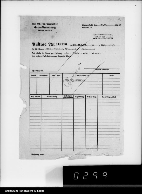 Obraz 5 z jednostki "Lebensmitteleinkauf. Aufträge, [Lieferscheinen und Rechnungen] 18051-18110"