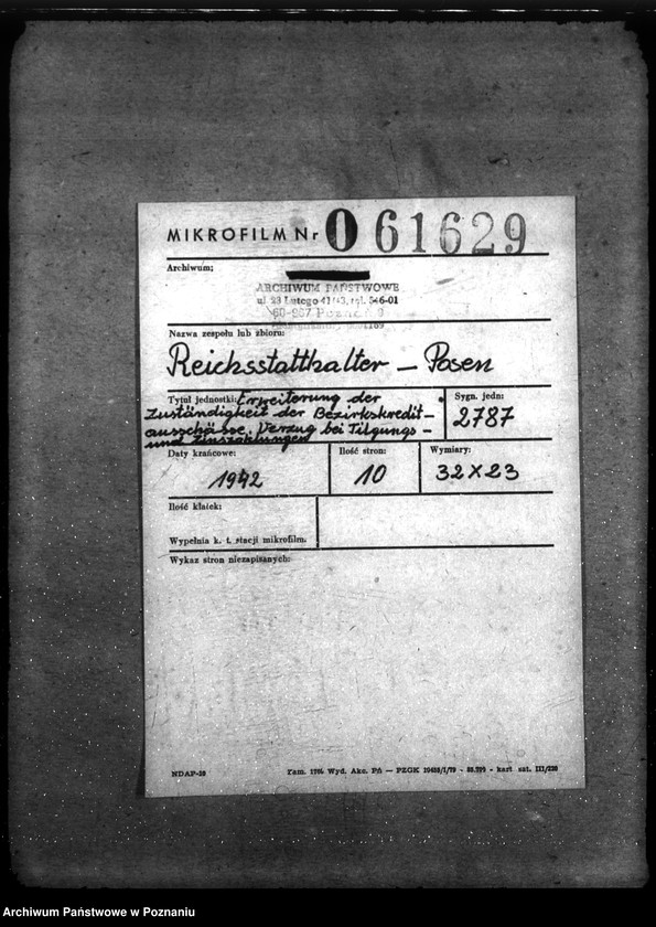 Obraz 2 z jednostki "Erweiterung der Zuständigkeit der Bezirkskreditausschässe. Verzug bei Tilgungs - und Zinszahlungen"