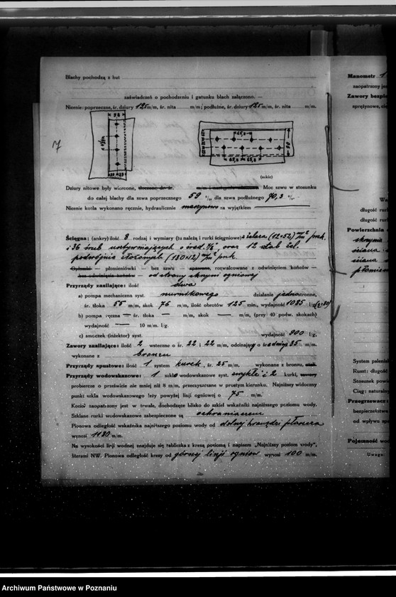 Obraz 11 z jednostki "Młyn parowy J. Grossa w Margoninie pow. Chodzieski /nadzór nad kotłem parowym nr fabr. 12618, woj. 5943/"
