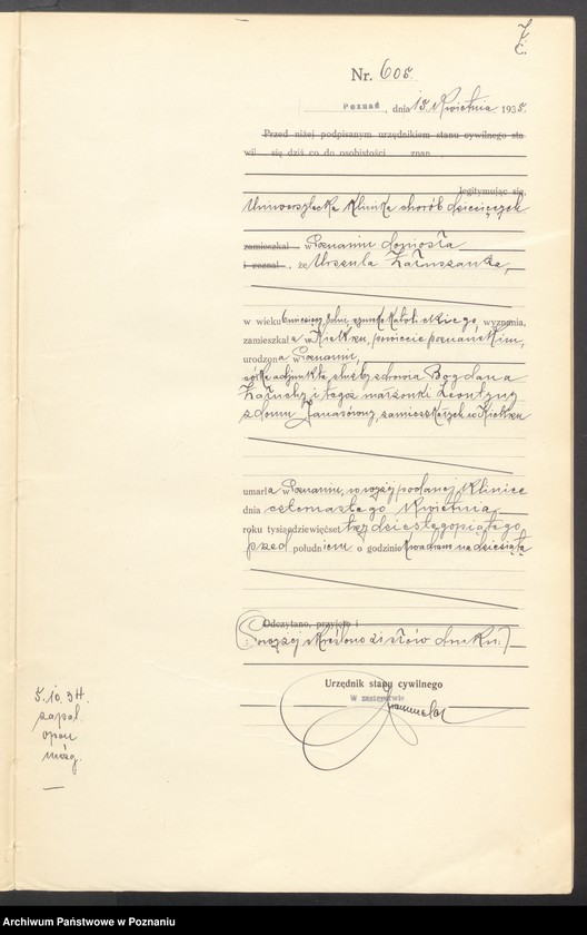 Obraz 9 z jednostki "Księga miejscowa zgonów tom II [Rejestr główny zgonów]"