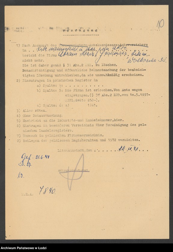 Obraz 12 z jednostki "Abram Hersz Jaskowicz – sprzedaż drobiu"