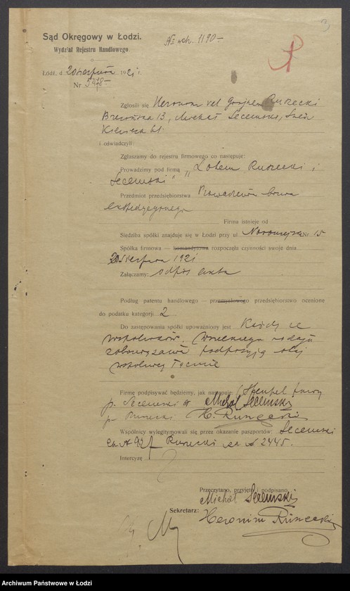 Obraz 5 z jednostki "Heronim vel Grojnem Ruszecki, Michał Secemski „Lotem” – prowadzenie biura ekspedycyjnego"