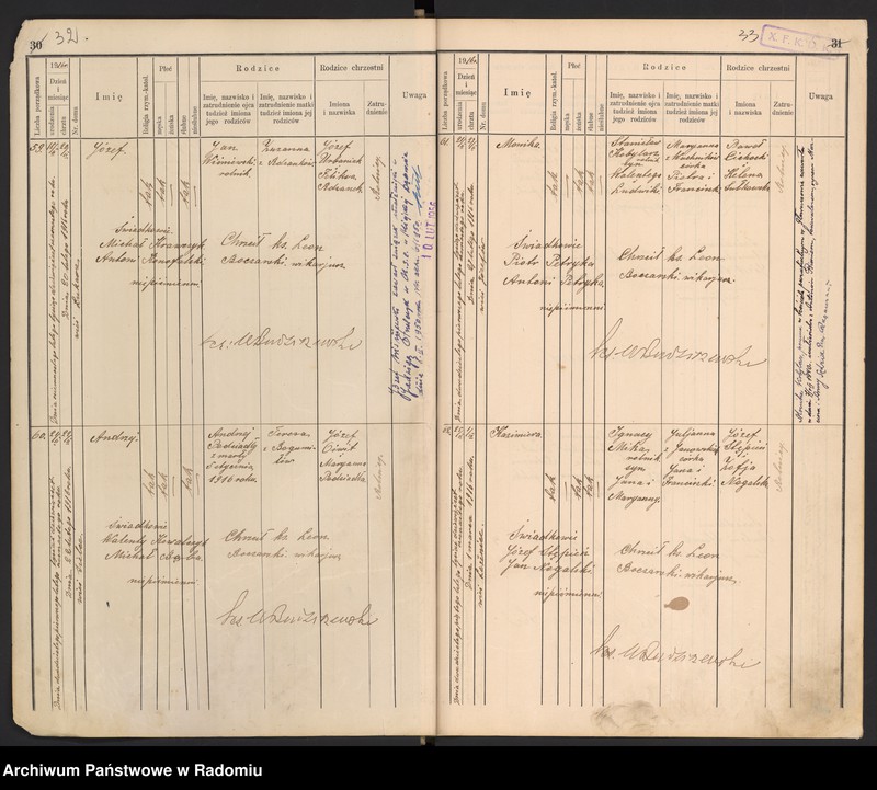image.from.unit.number "[Duplikat Tom I a i Tom I b Księga urodzonych parafii Głowaczów za 1916 rok]"