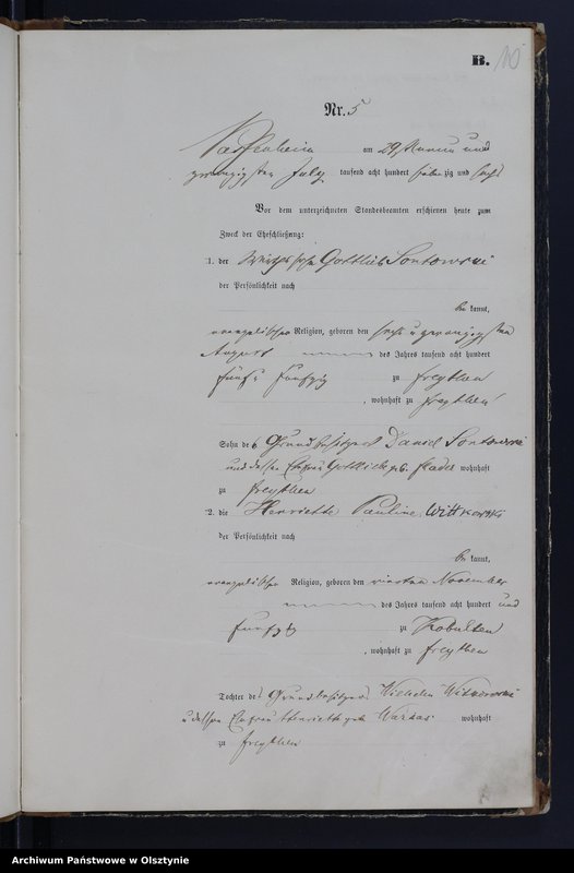 image.from.unit.number "Heiraths-Haupt-Register Nr 1 - 20"