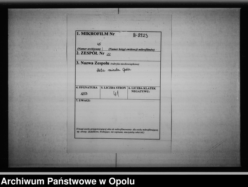 image.from.unit.number "Acta von Bestellung eines Preuss[ischen] Militair Platz Commandanten bei der Stadt Oppeln Vol. I de anno 1813"